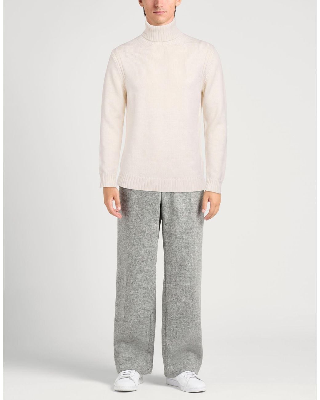 Dondup White Turtleneck for men