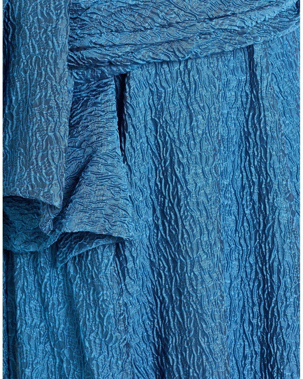 Erdem Blue Maxi Dress Polyamide, Polyester