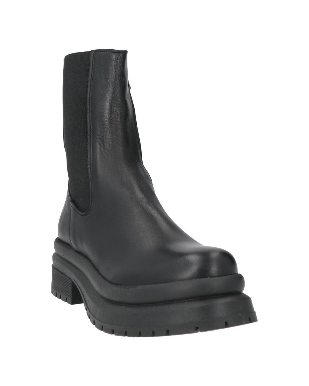 Miss Unique Black Ankle Boots Leather