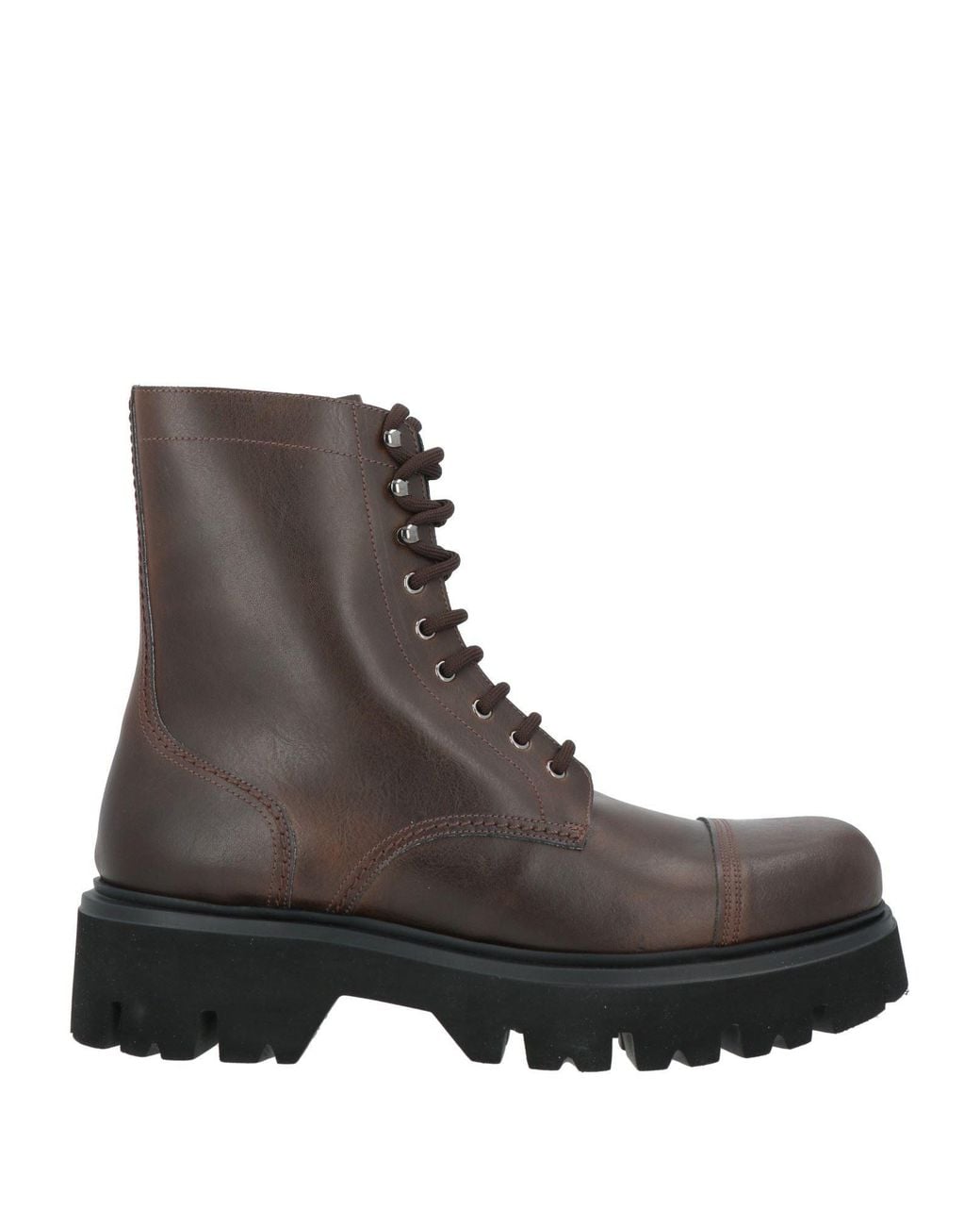MICH SIMON Brown Dark Ankle Boots Calfskin for men