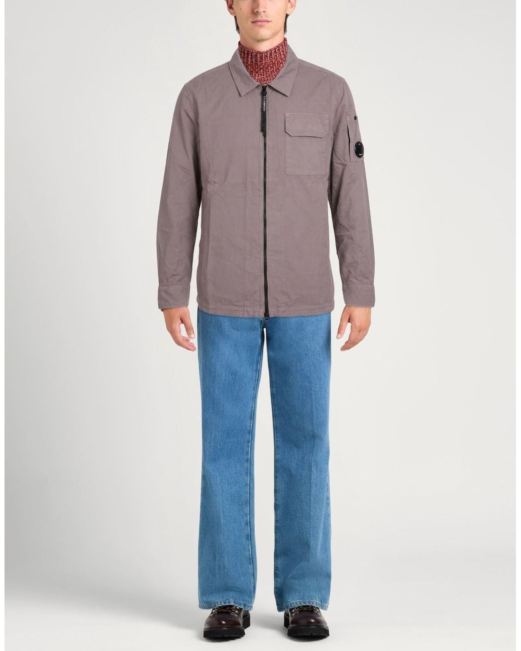 C P Company Brown Mauve Jacket Cotton for men