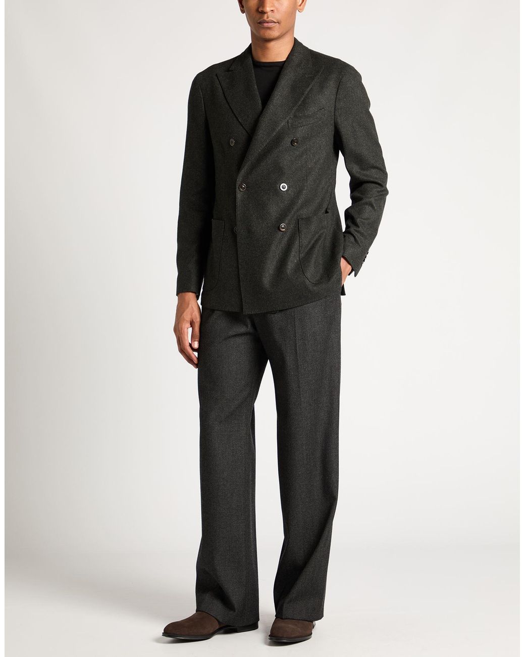 Boglioli Black Charcoal Blazer Virgin Wool, Polyester, Elastane for men