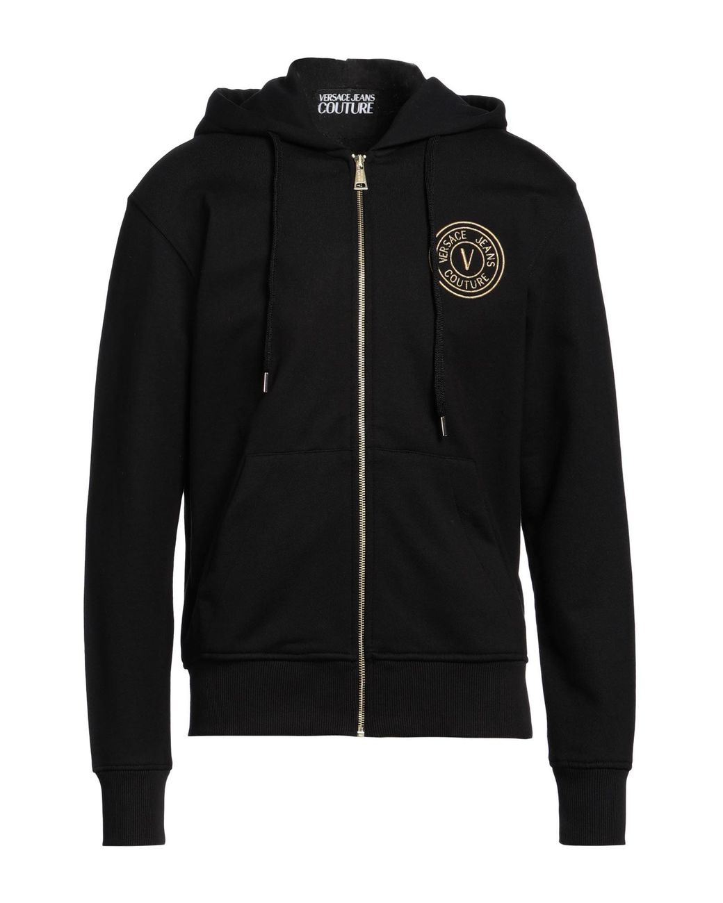 Versace Jeans Couture Black Sweatshirt Cotton, Elastane for men