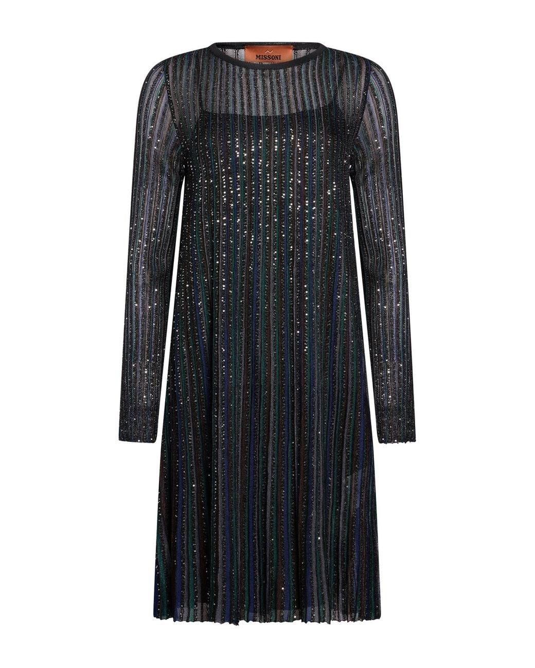 Missoni Black Midi Dress Viscose, Polyamide, Metal Fiber, Elastane