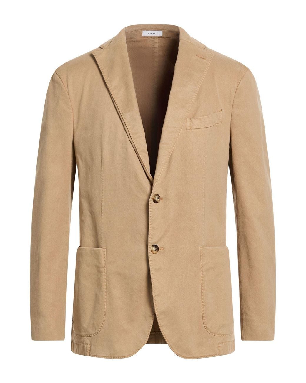Boglioli Natural Sand Blazer Cotton, Tencel, Silk, Elastane for men