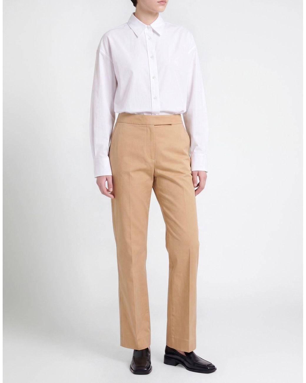 Max Mara Natural Pants Cotton, Elastane