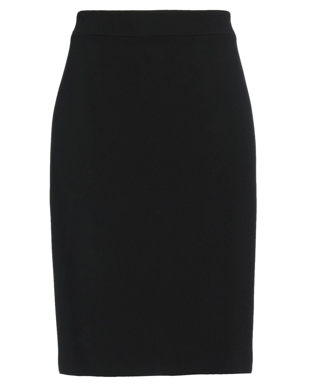 Emporio Armani Black Midi Skirt Viscose, Acetate, Elastane
