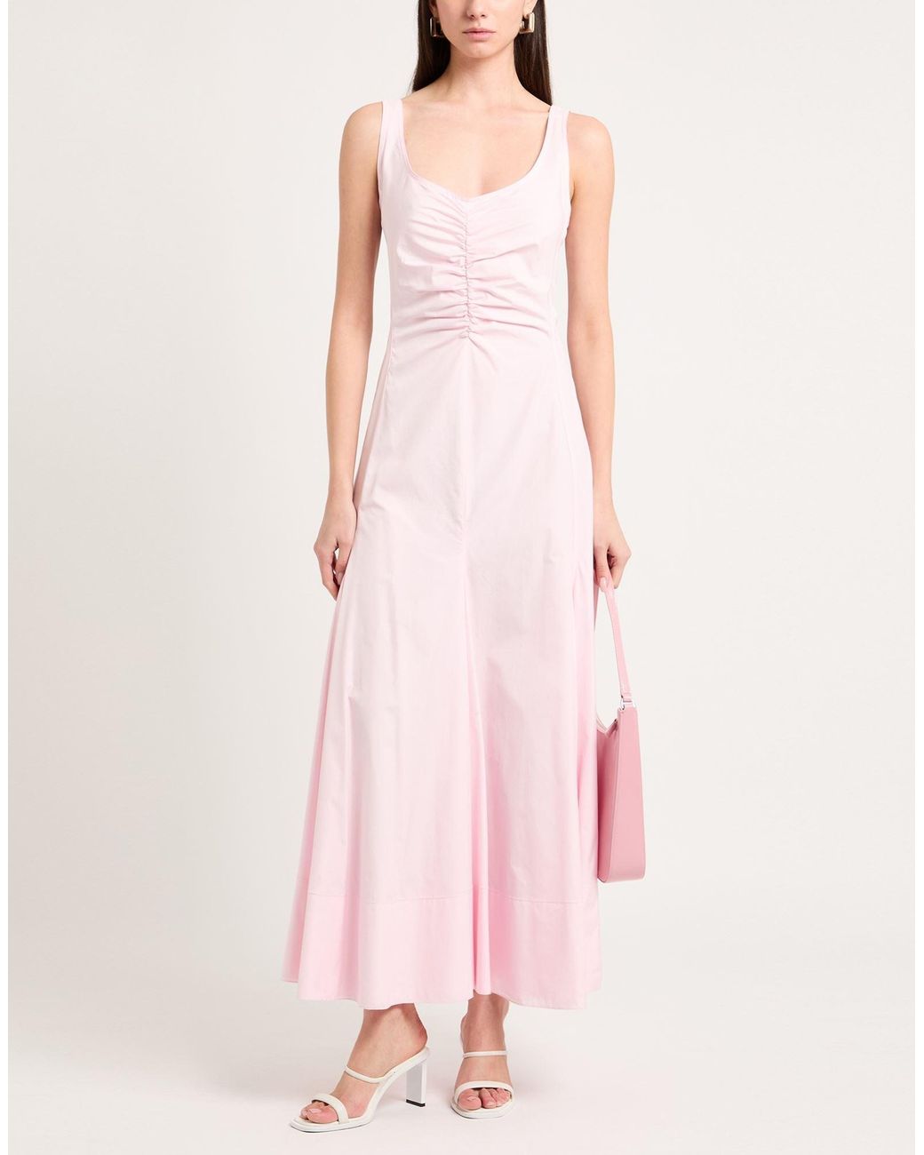 Sportmax Pink Maxi Dress Cotton