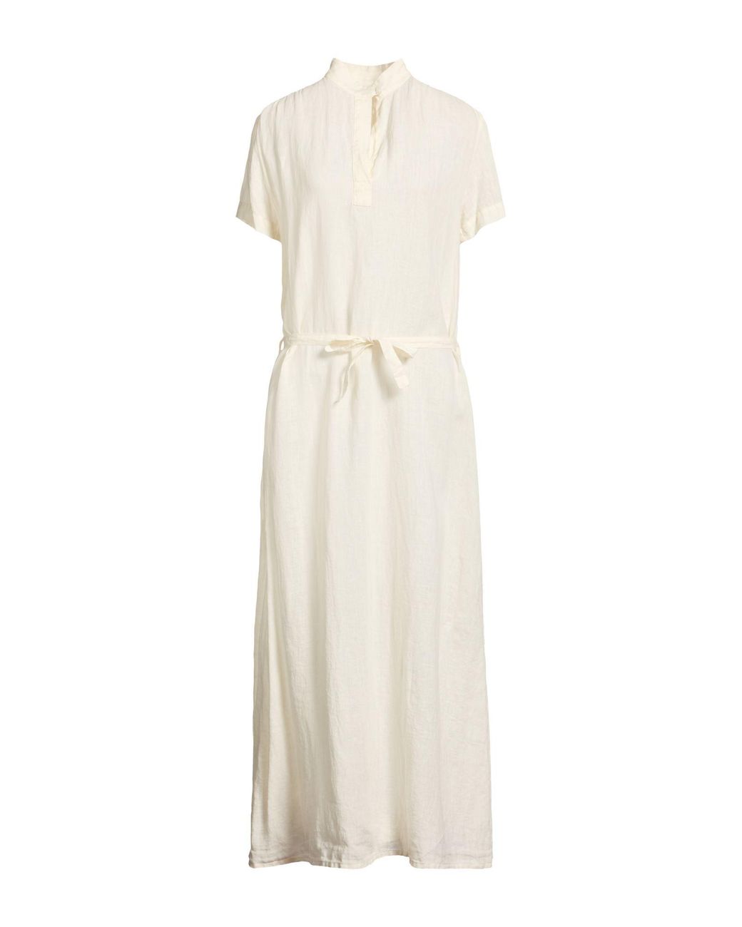 Grifoni White Ivory Maxi Dress Linen