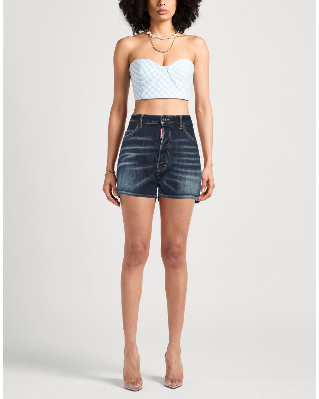 DSquared² Blue Denim Shorts Cotton, Elastane