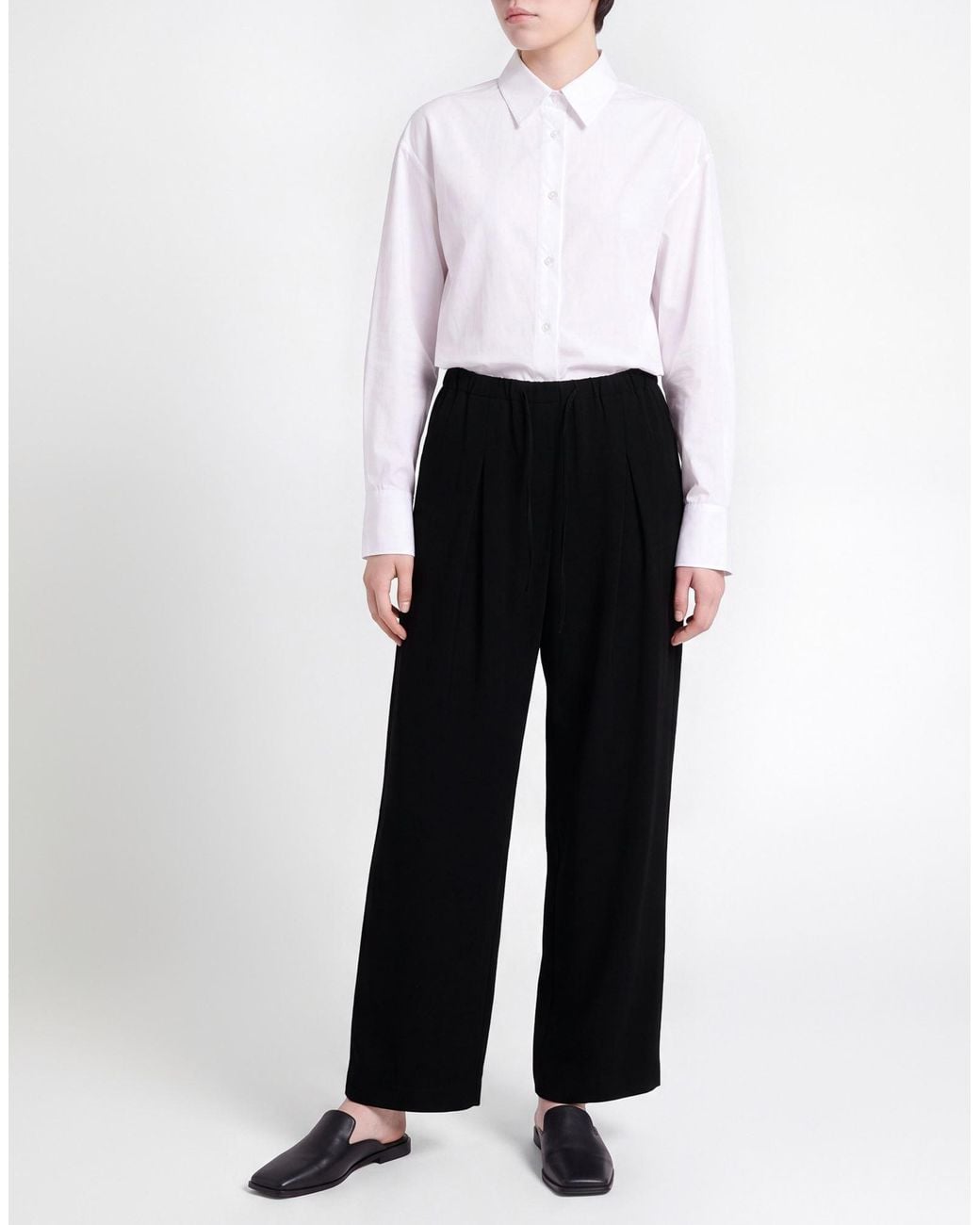 Theory Black Pants Triacetate, Polyester