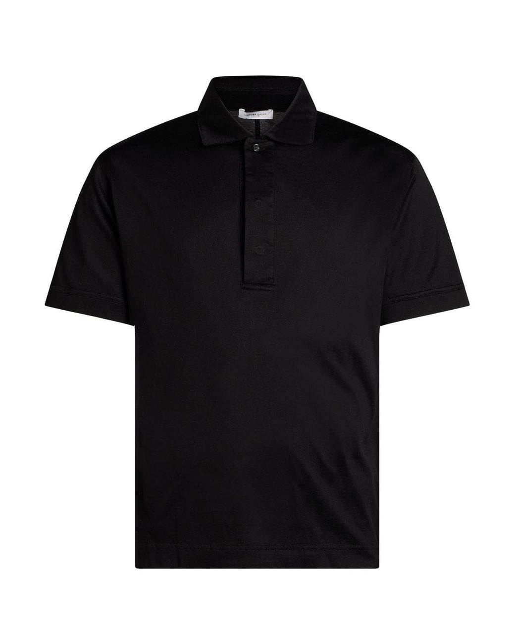 Paolo Pecora Black Polo Shirt Cotton for men