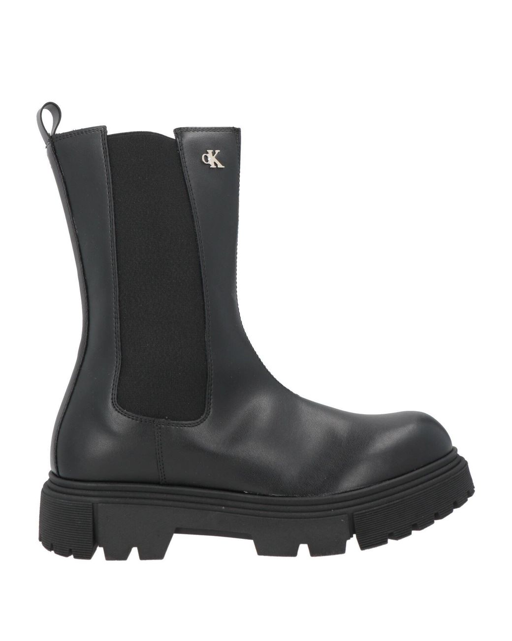 Calvin Klein Black Ankle Boots Synthetic Material, Textile Fibers