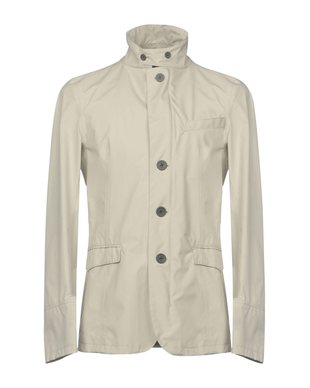 Herno White Laminar Jacket Polyester, Fluorine Fiber for men