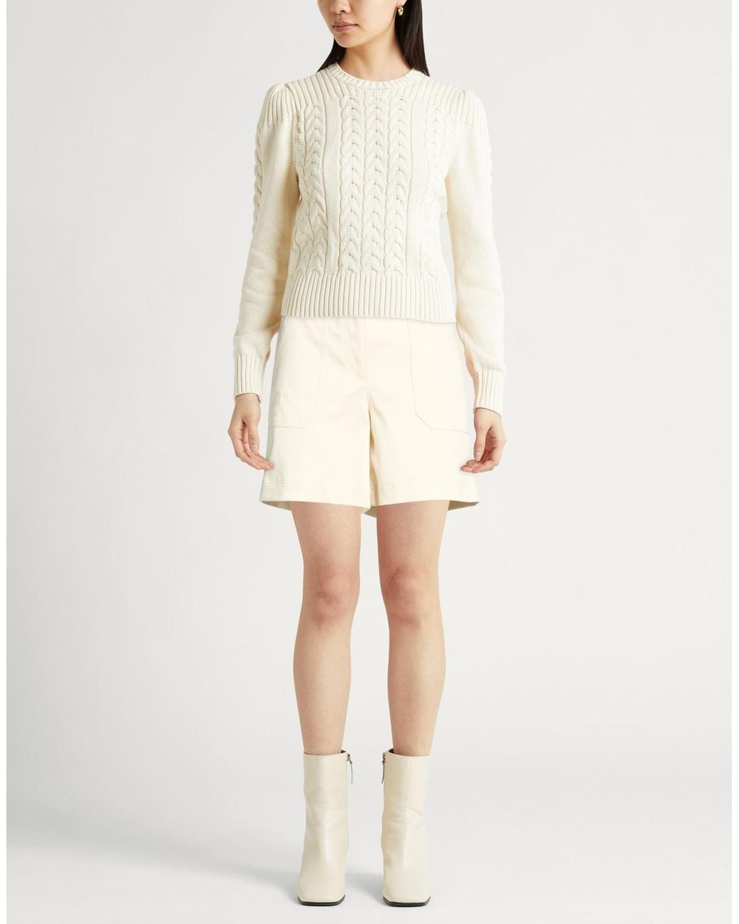 Moncler Natural Shorts & Bermuda Shorts Cotton, Elastane