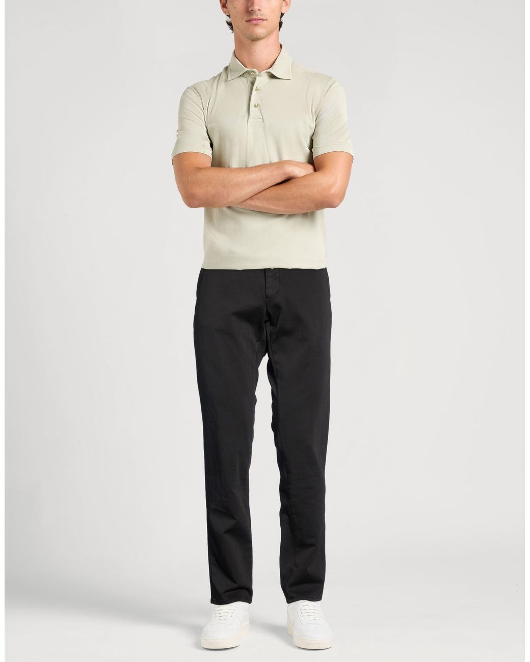 Mason's Black Pants Cotton, Polyester, Polyamide, Elastane for men