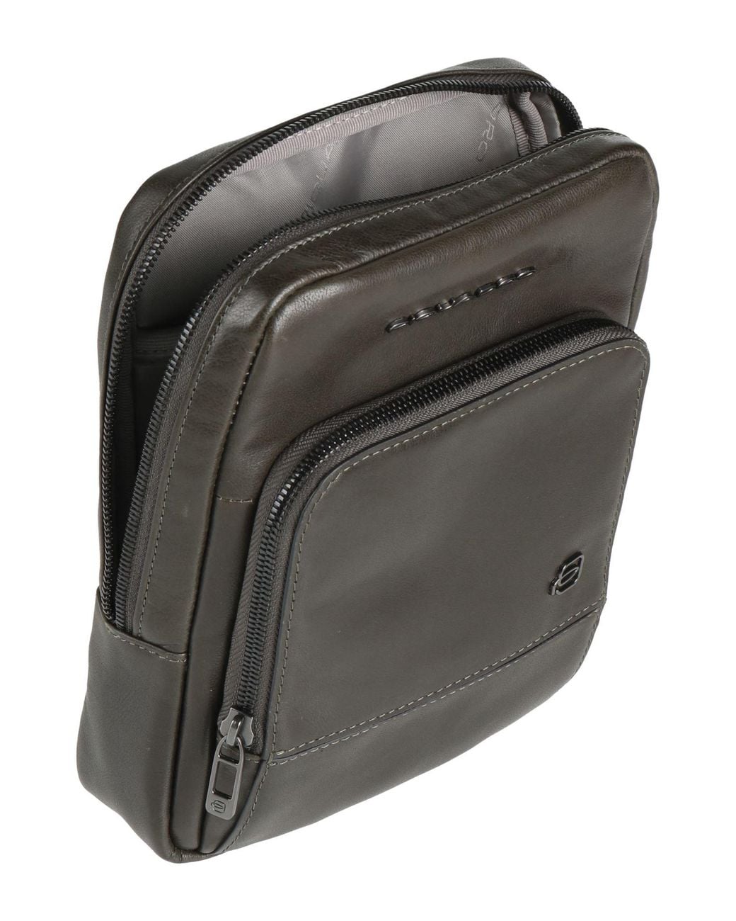 Piquadro Gray Dark Cross-Body Bag Leather for men