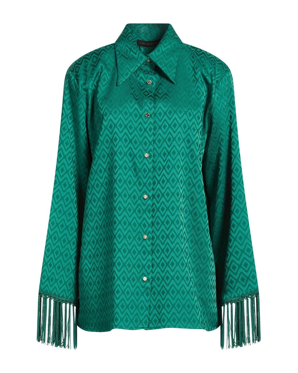 alma sanchez Green Emerald Shirt Polyester, Elastane