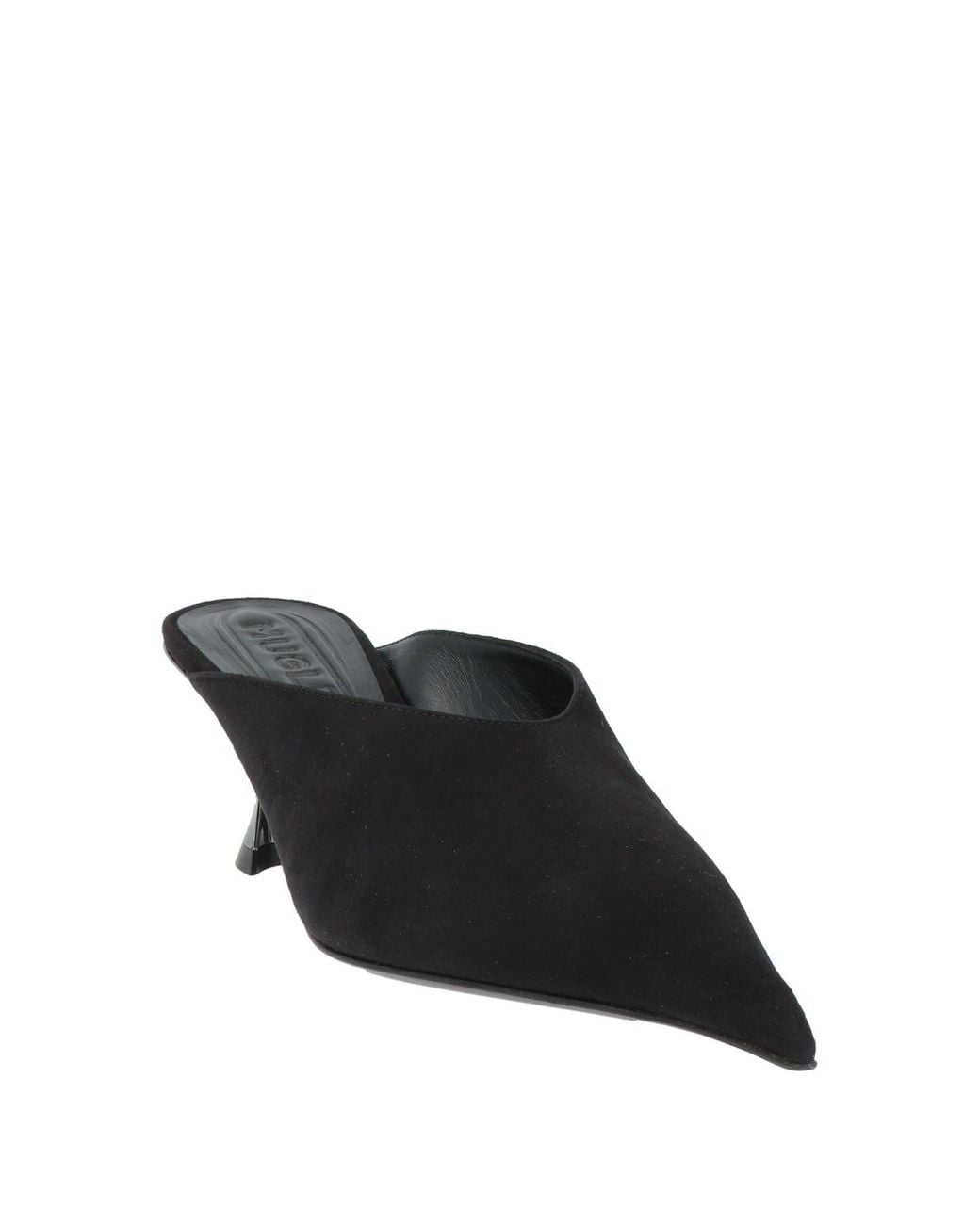 Mugler Black Mules & Clogs Leather