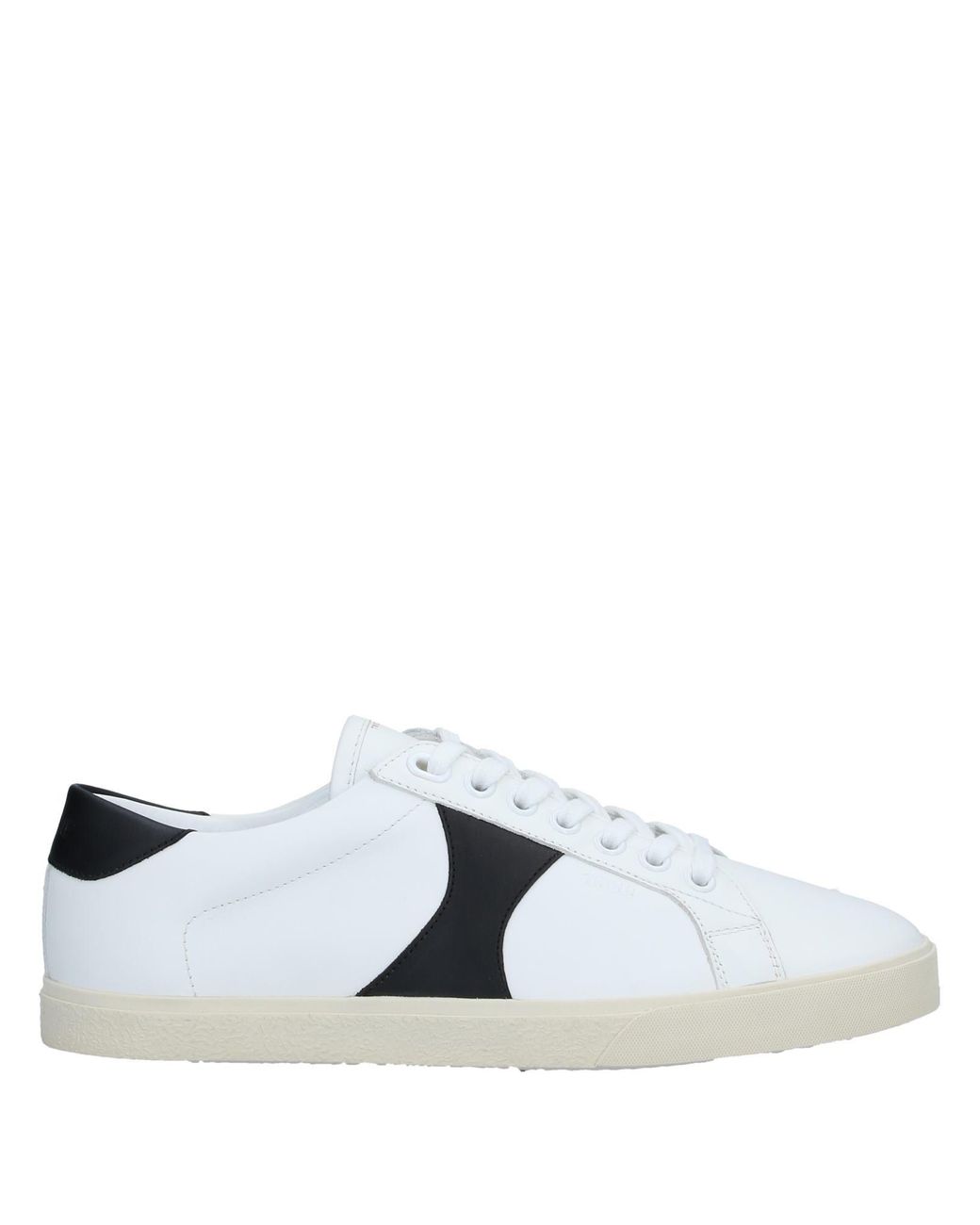 Celine Triomphe Lace-up Leather Sneaker in White | Lyst