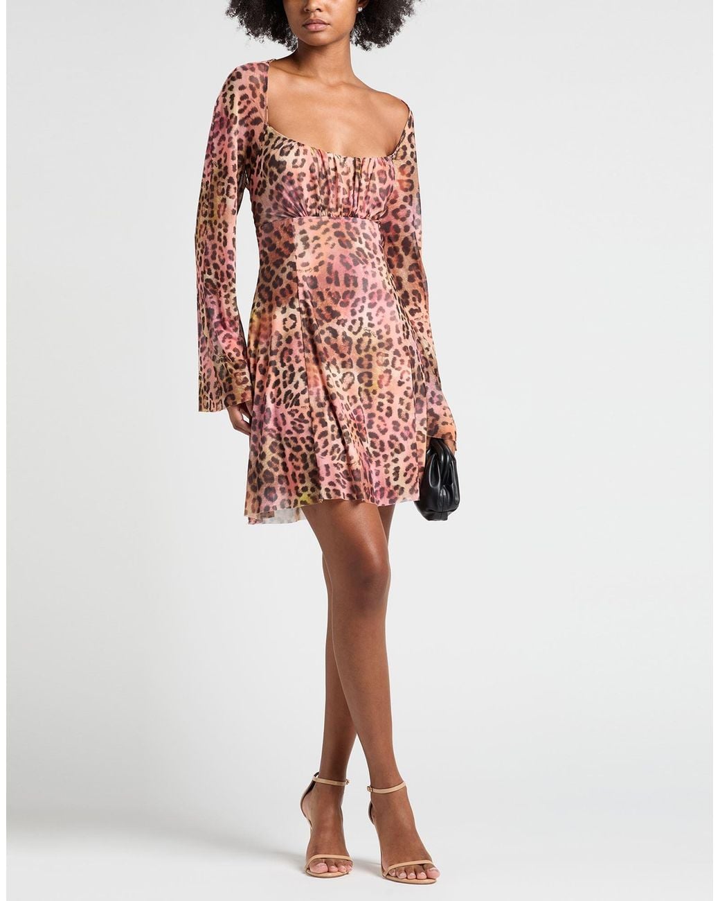 Gaelle Paris Pink Mini Dress Polyester, Elastane
