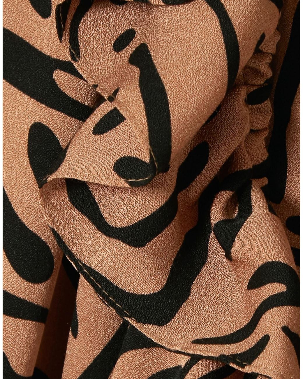 De La Vali Brown Midi Dress