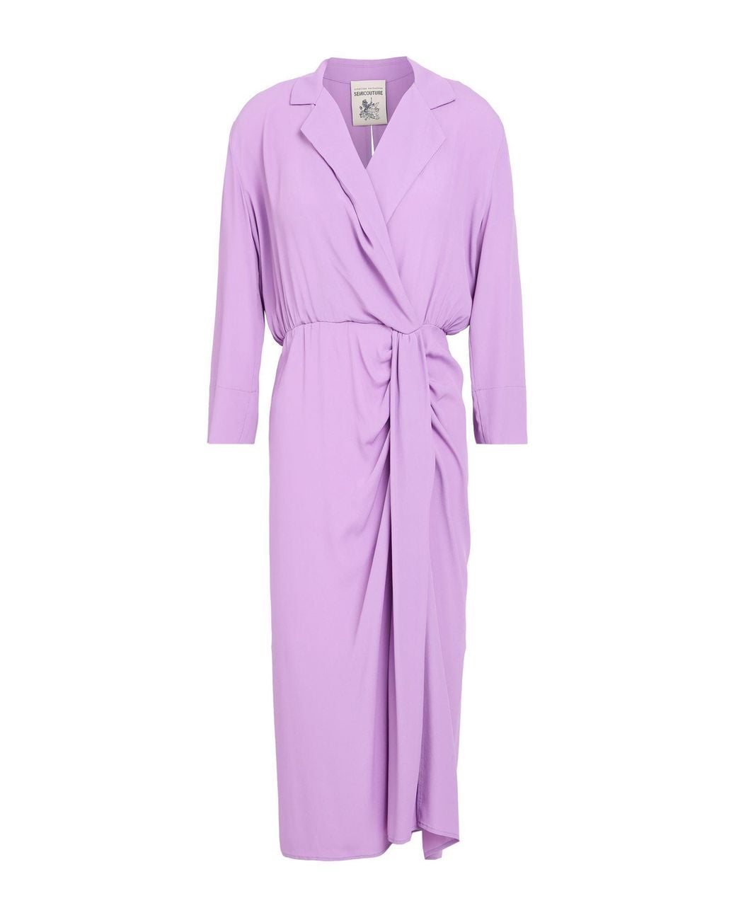 Semicouture Purple Midi Dress