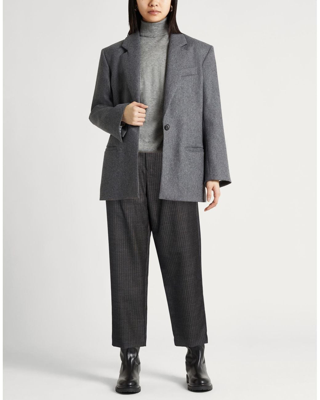 PT Torino Gray Pants Virgin Wool
