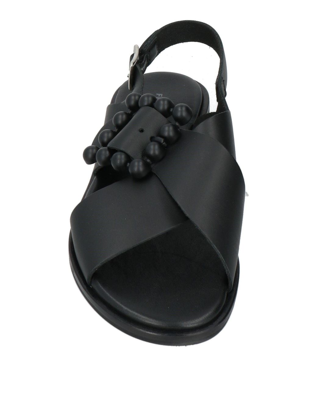 Frau Black Sandals Leather