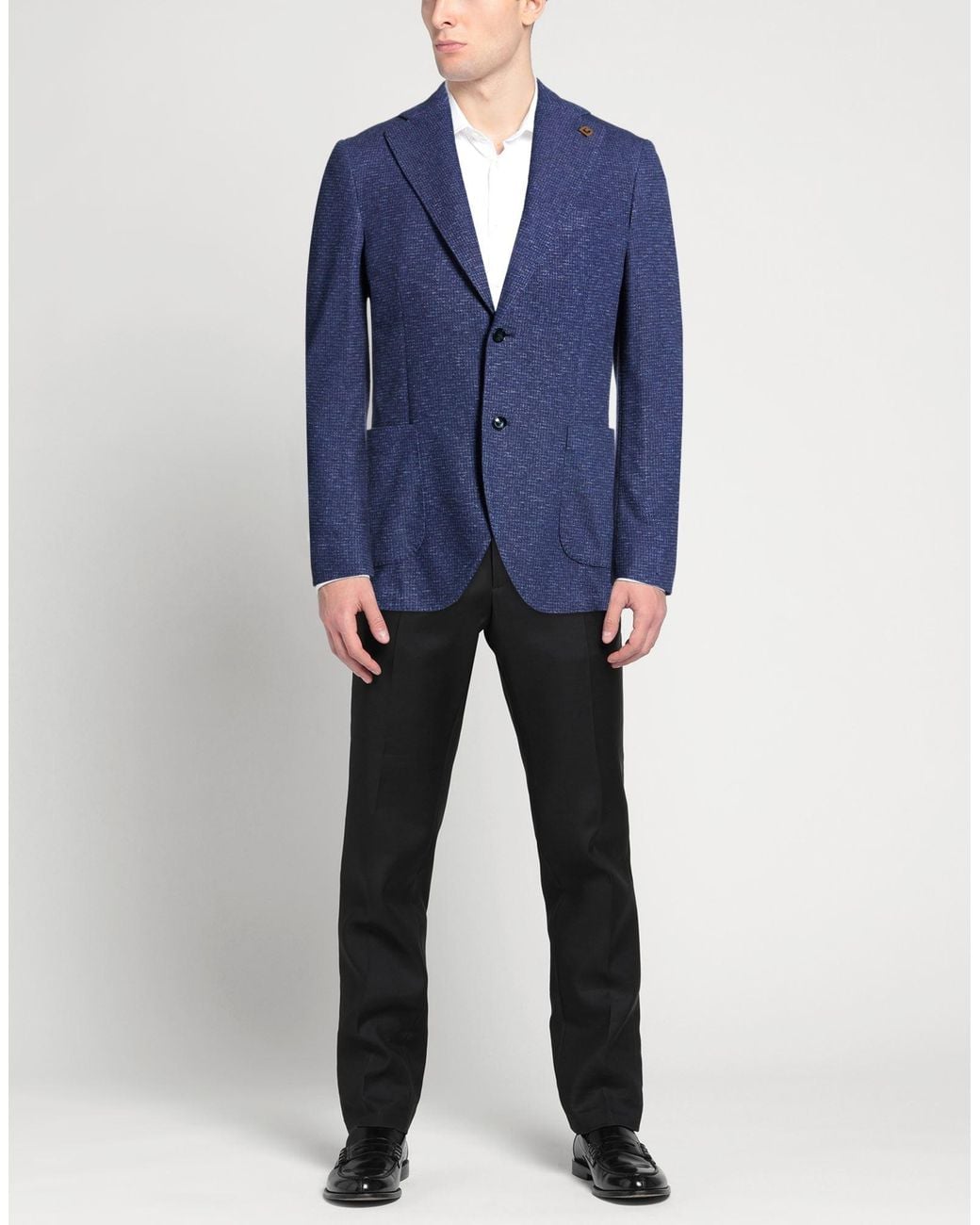 BRERAS Milano Blue Blazer Viscose, Polyester, Cotton, Elastane for men