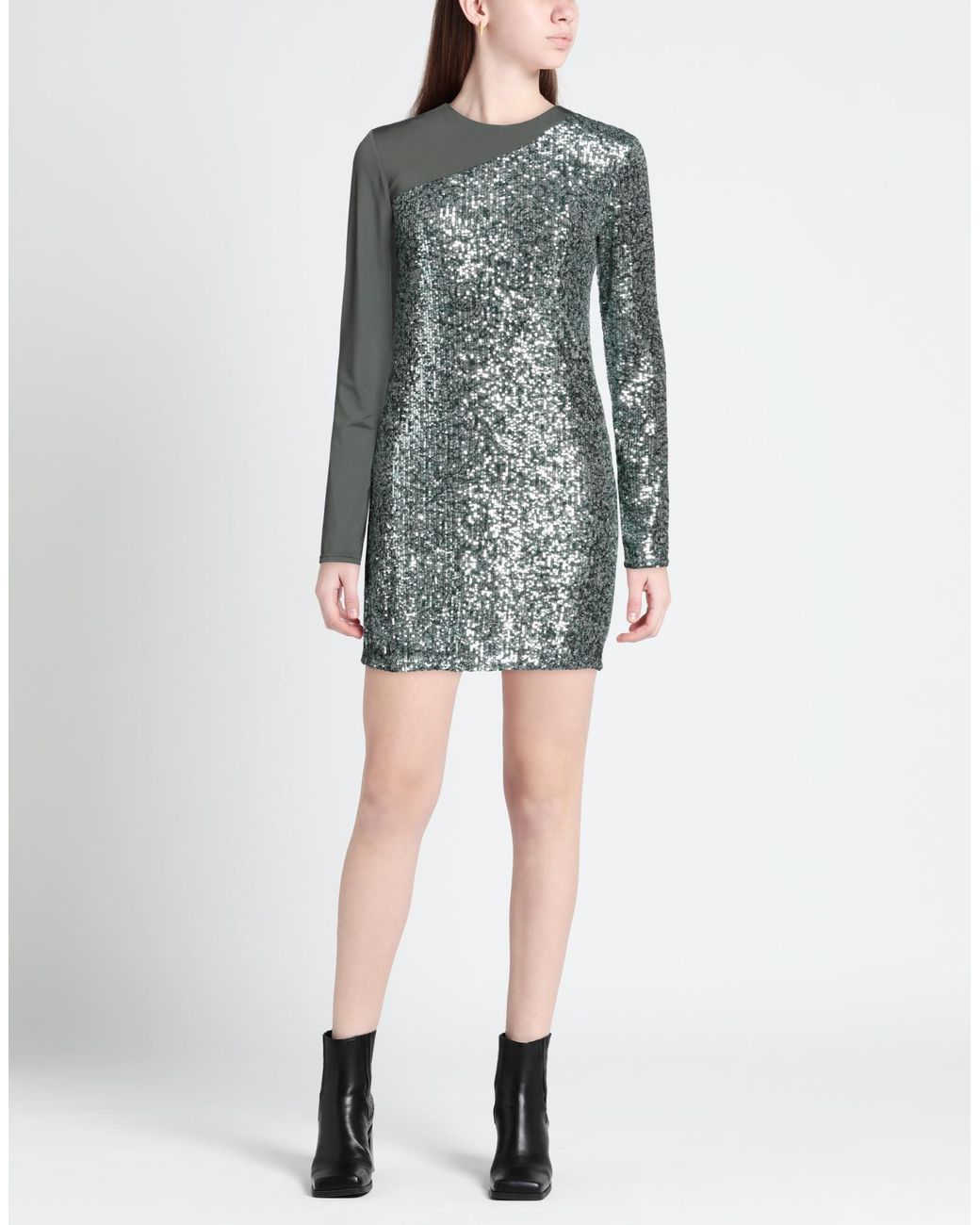 Pinko Gray Mini Dress
