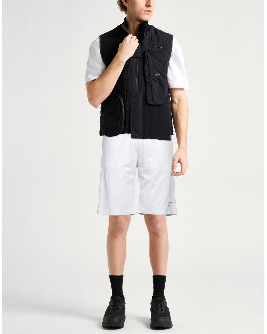 EA7 White Shorts & Bermuda Shorts Cotton for men