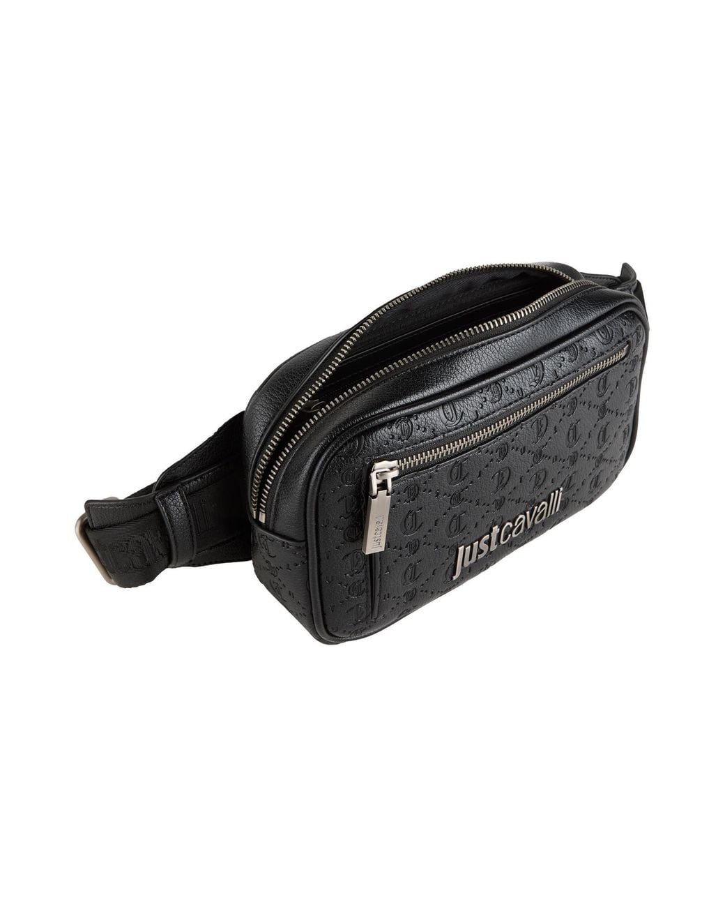 Just Cavalli Black Belt Bag for men