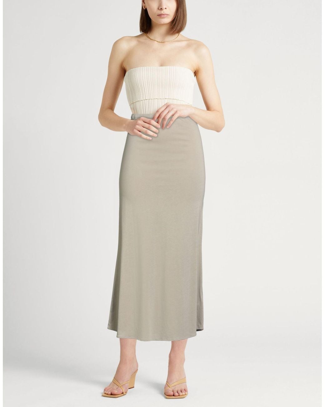Majestic Filatures Natural Maxi Skirt Lyocell, Cotton