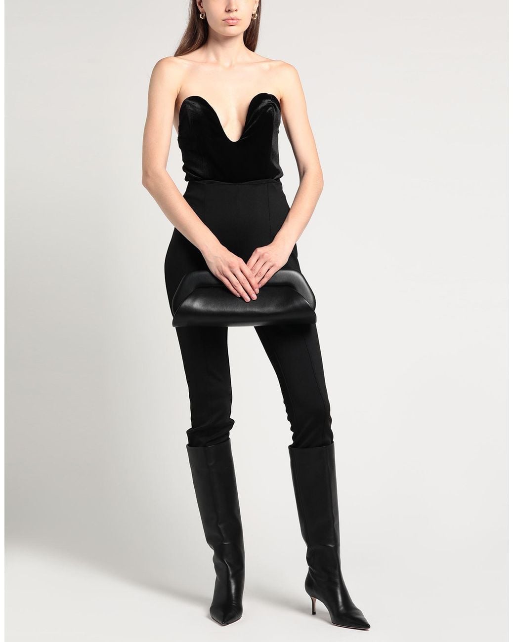 ACTUALEE Black Bodysuit Polyester, Elastane