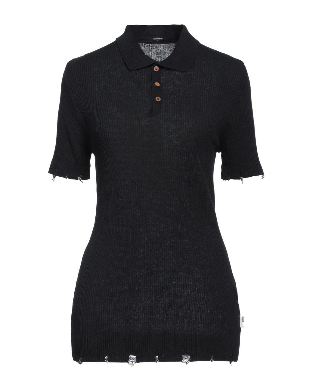Takeshy Kurosawa Black Midnight Polo Shirt Cotton, Acrylic
