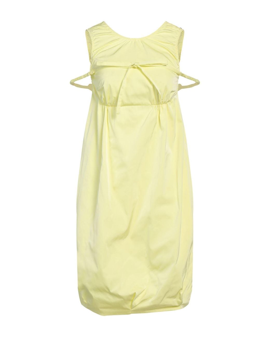Sportmax Yellow Minimalist Solid Balloon Dress