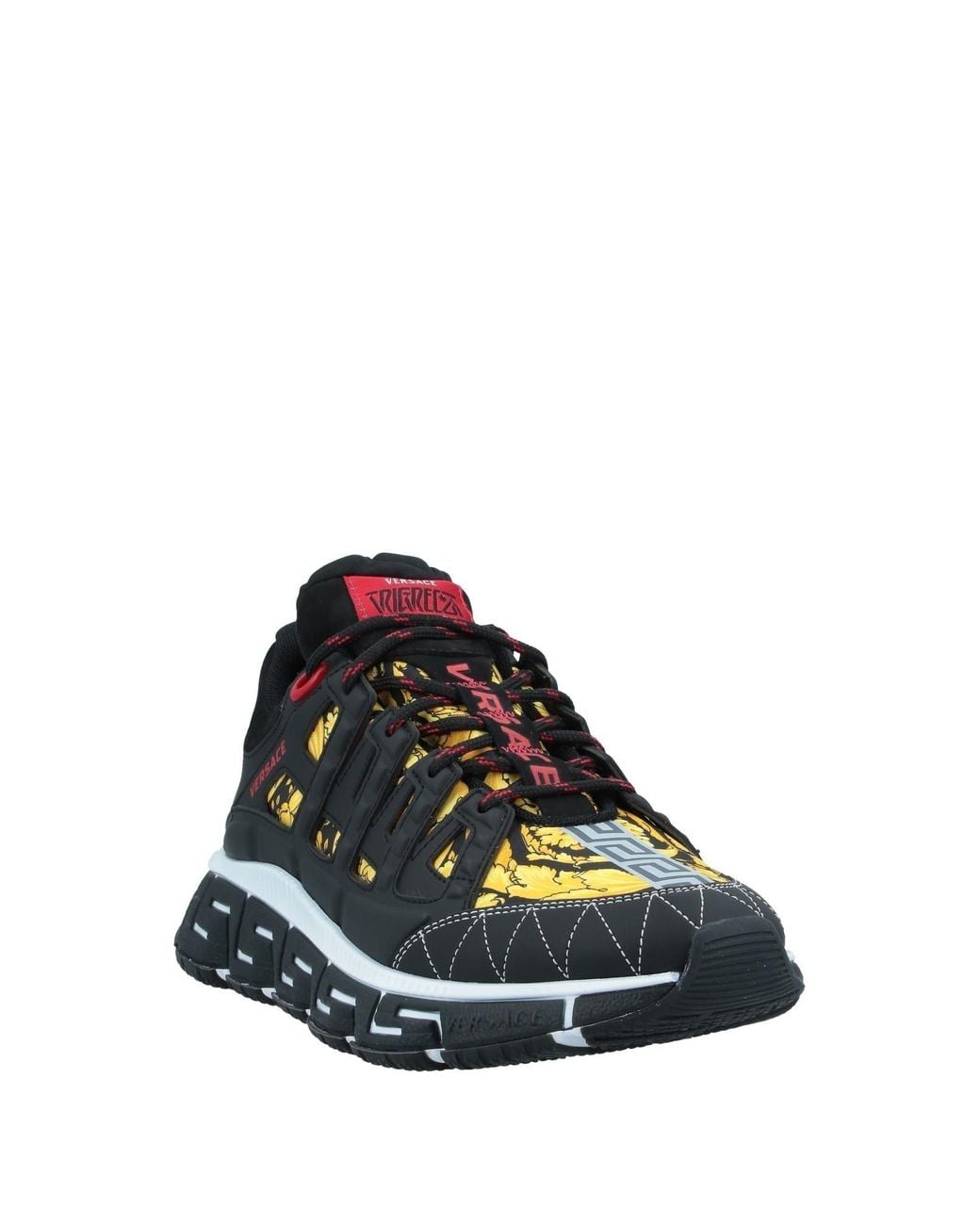Versace Black Trigreca Low Top Sneakers - Men's - Rubber/polyamide/polyurethane for men