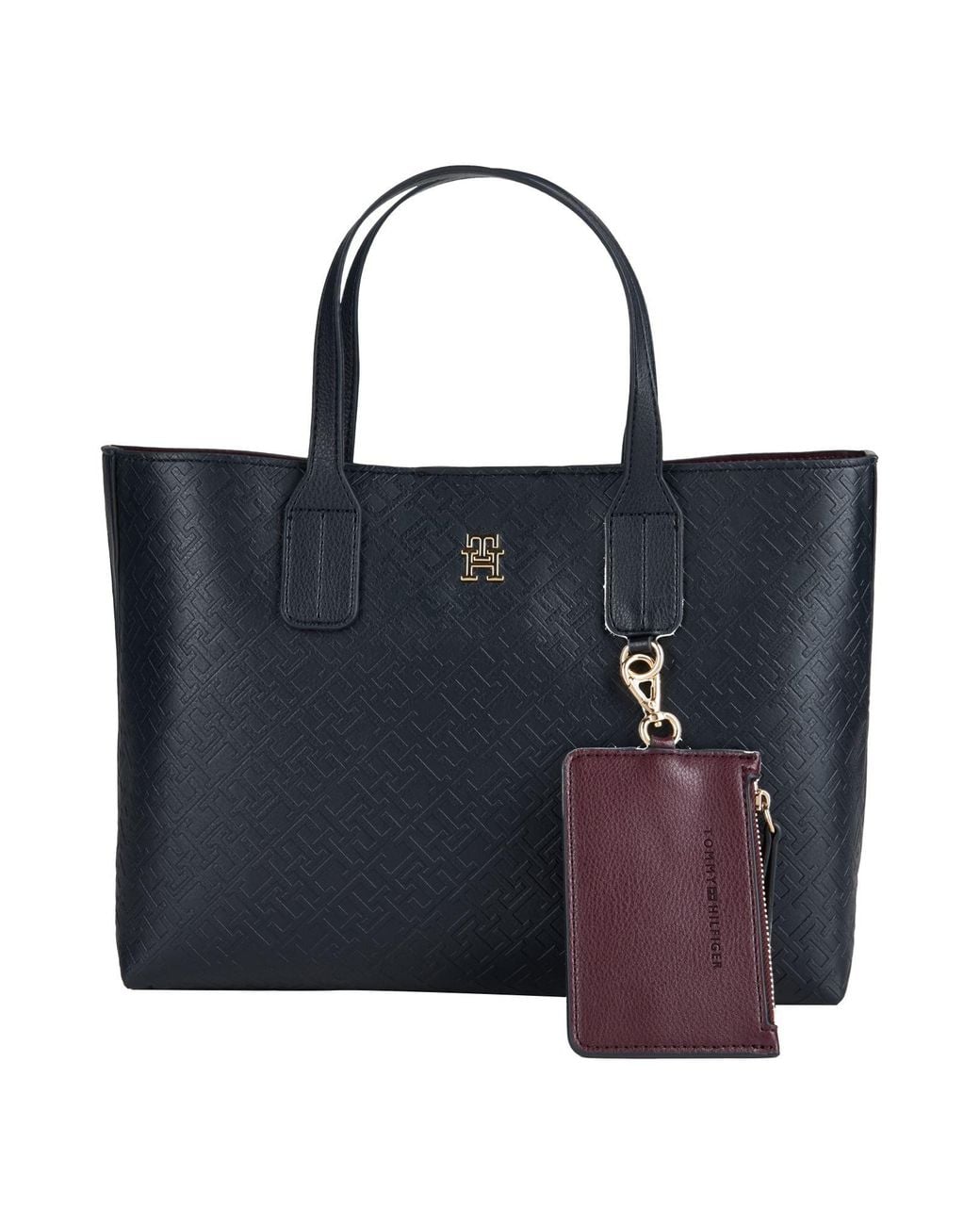 Tommy Hilfiger Black Midnight Handbag Polyurethane