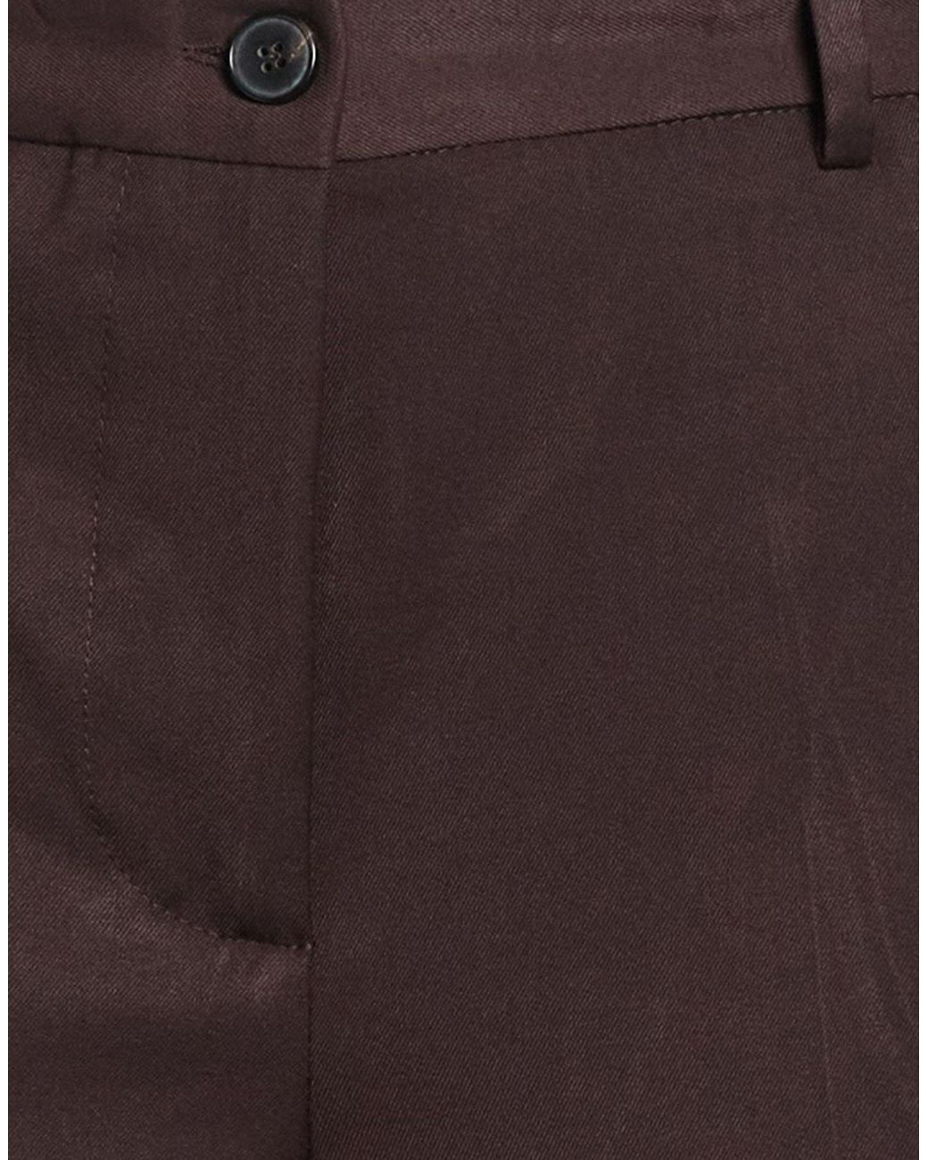 ViCOLO Brown Pants Polyester, Viscose, Elastane