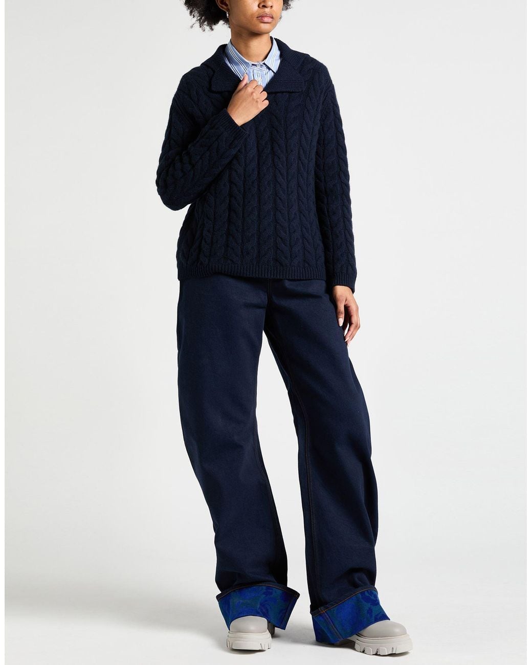 Fedeli Blue Sweaters for men