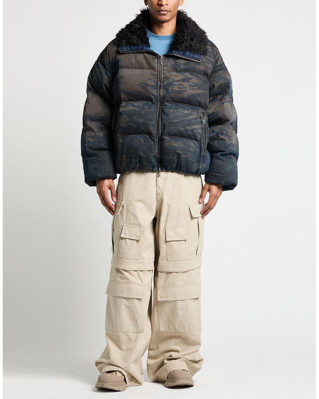 DIESEL Black Puffers for men