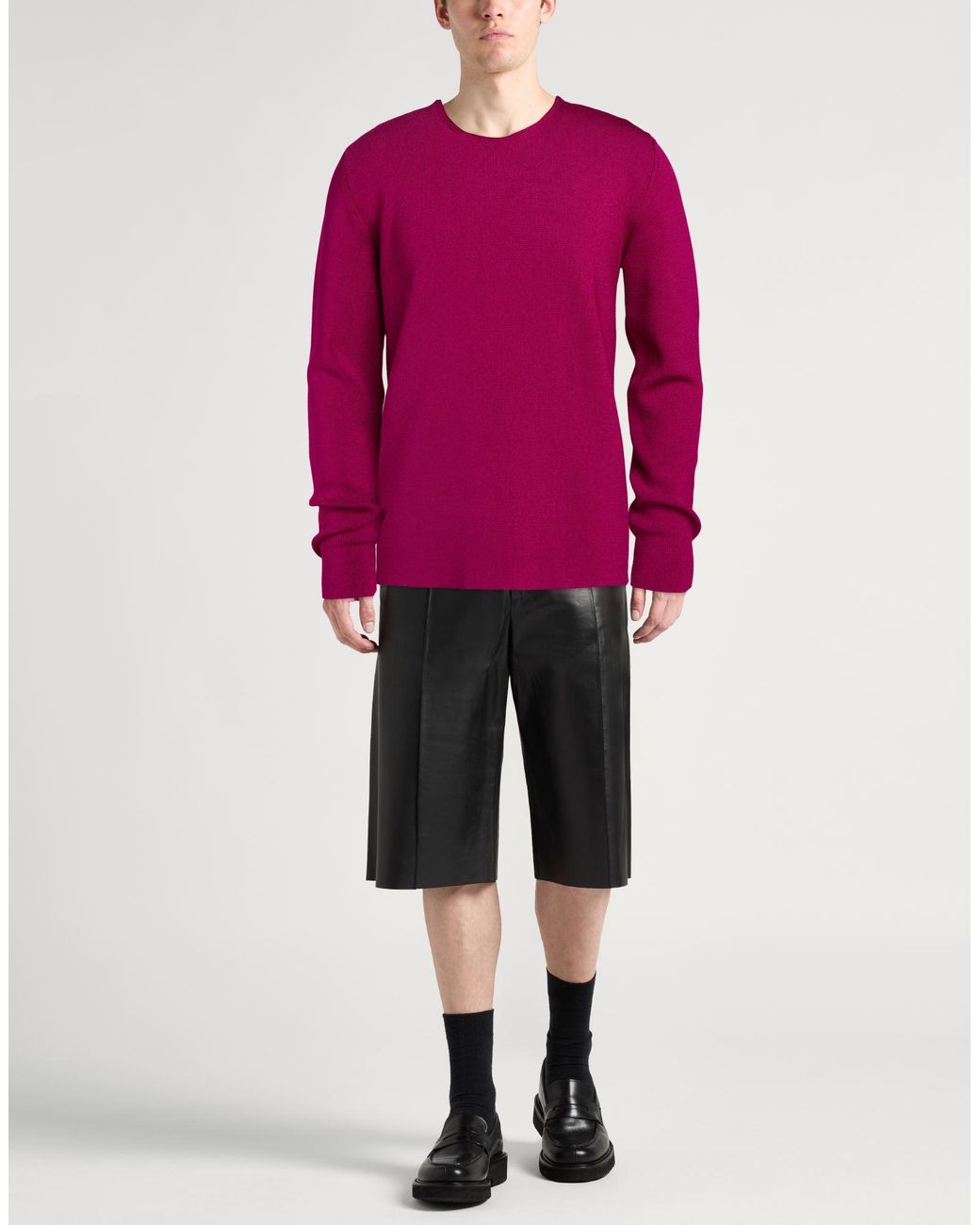 Jil Sander Red Sweater Viscose, Polyamide for men