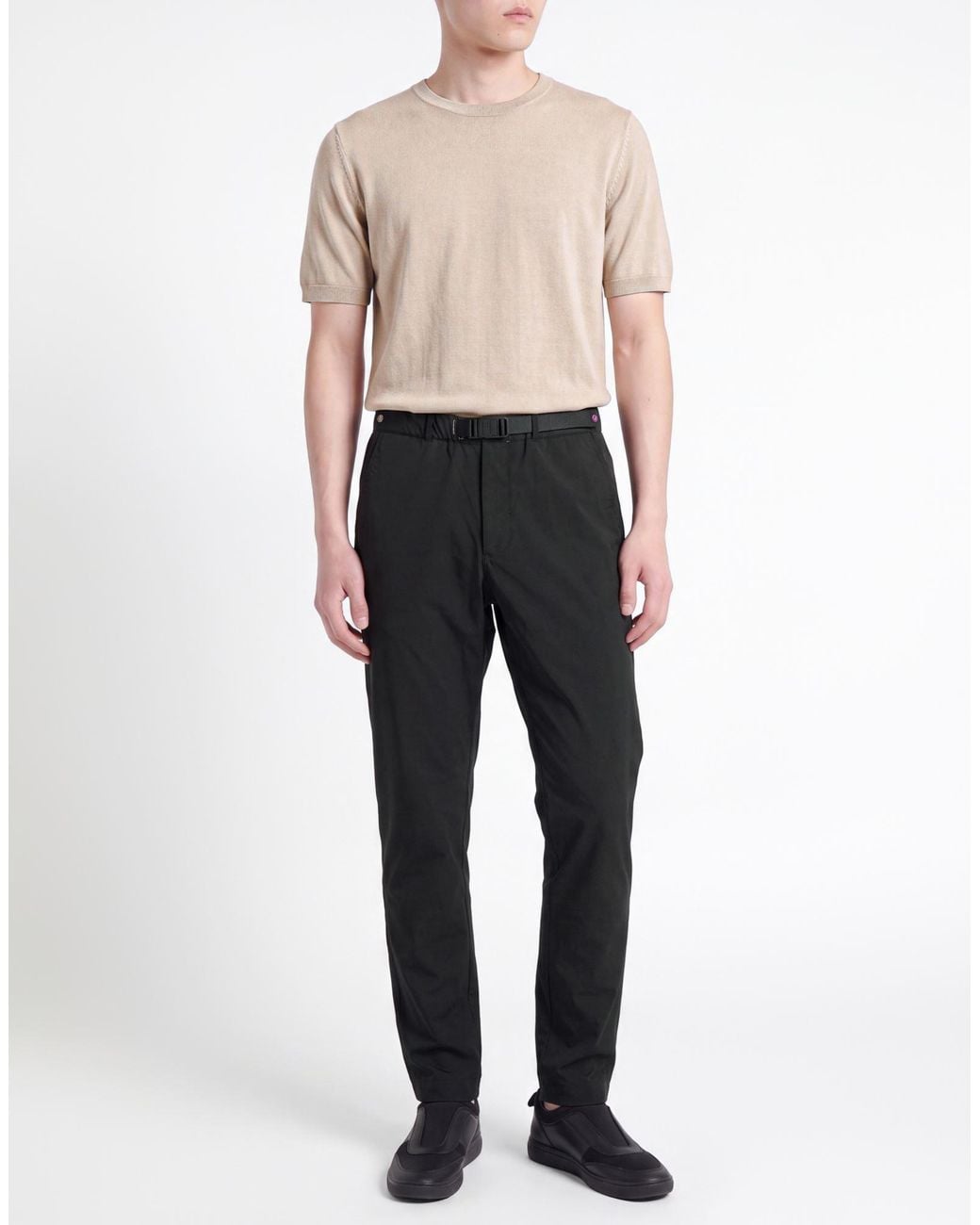 White Sand Black Pants Cotton, Polyamide, Elastane for men
