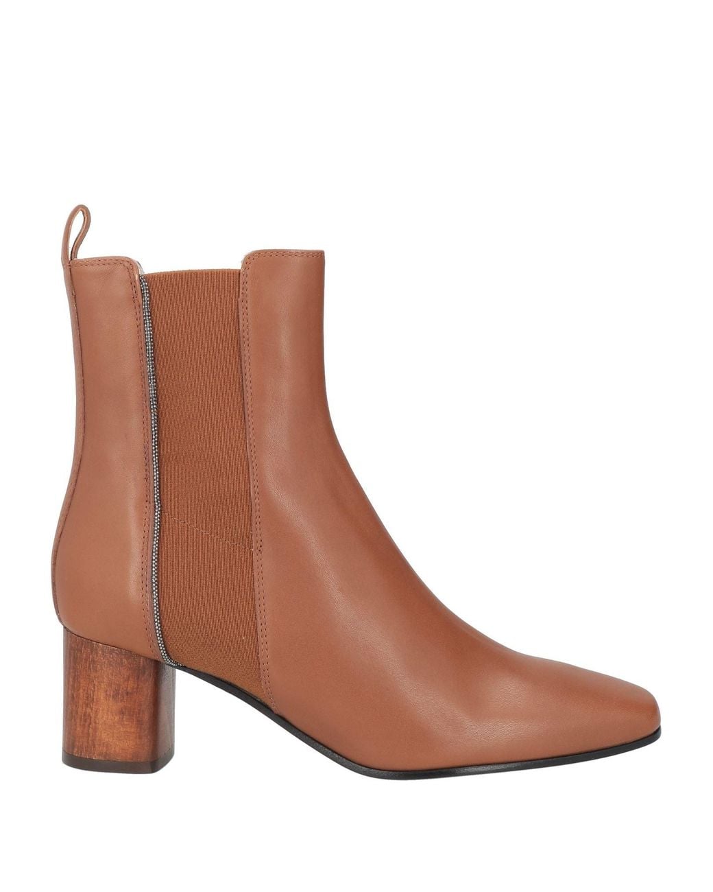 Fabiana Filippi Brown Ankle Boots Leather