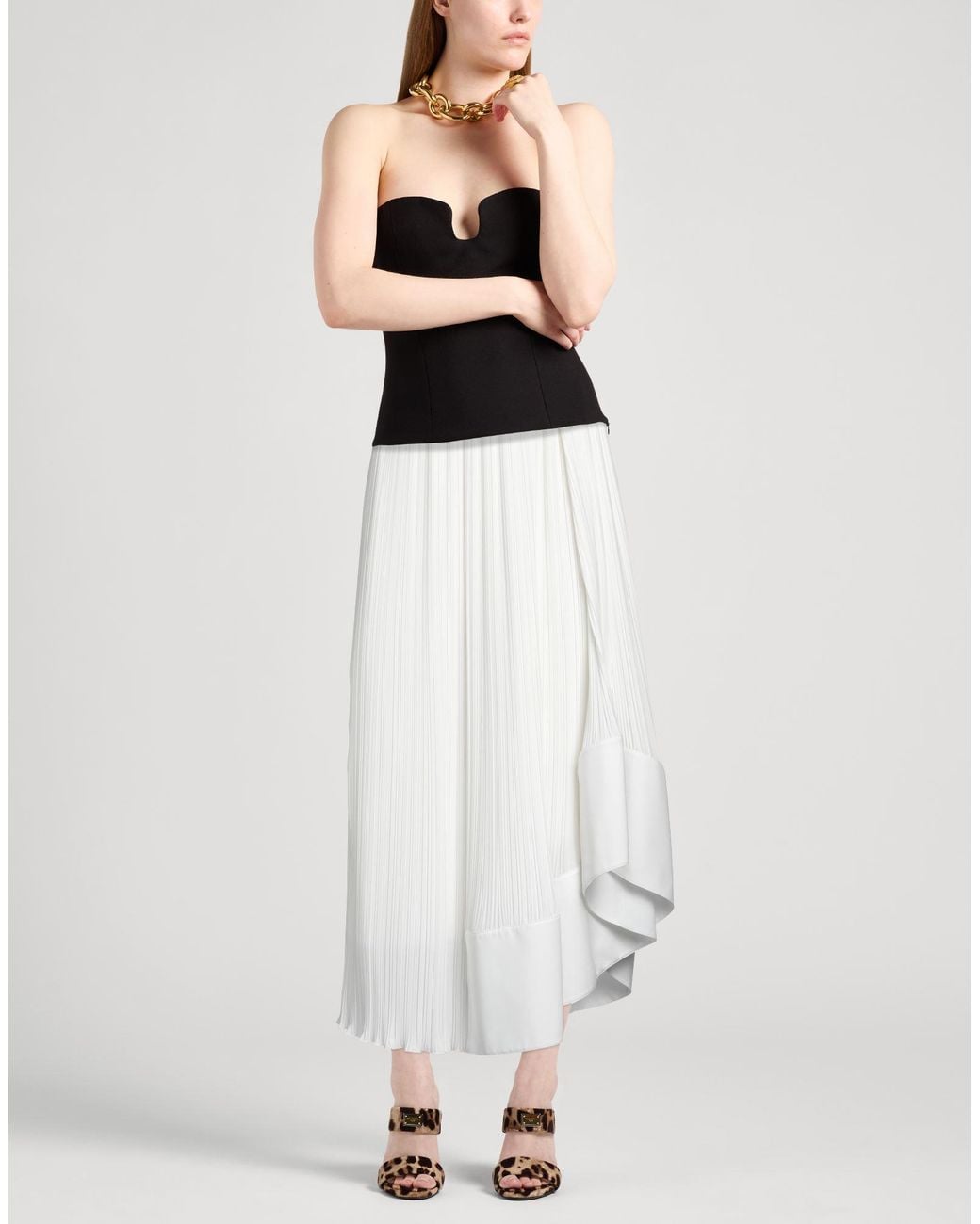 Lanvin White Maxi Skirt Polyester
