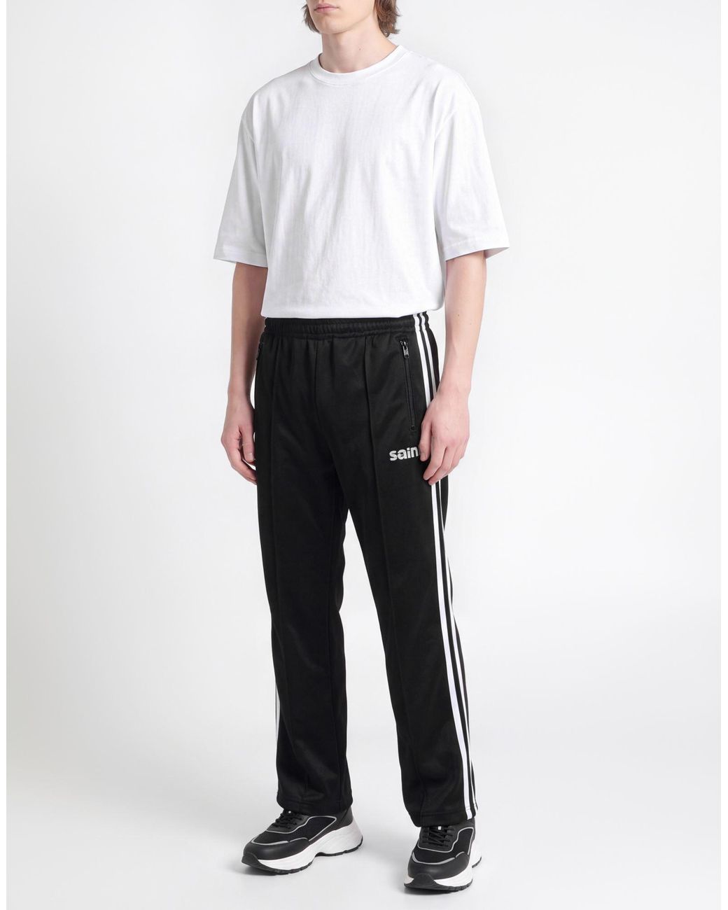 Saint Michael Black Pants Polyester for men
