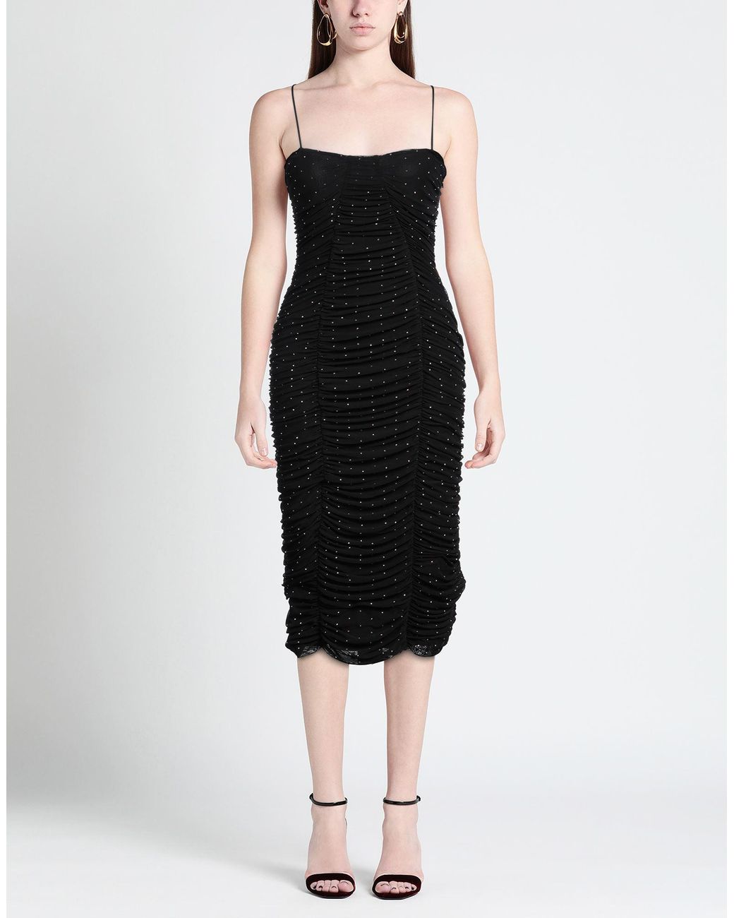 ROTATE BIRGER CHRISTENSEN Black Midi Dress