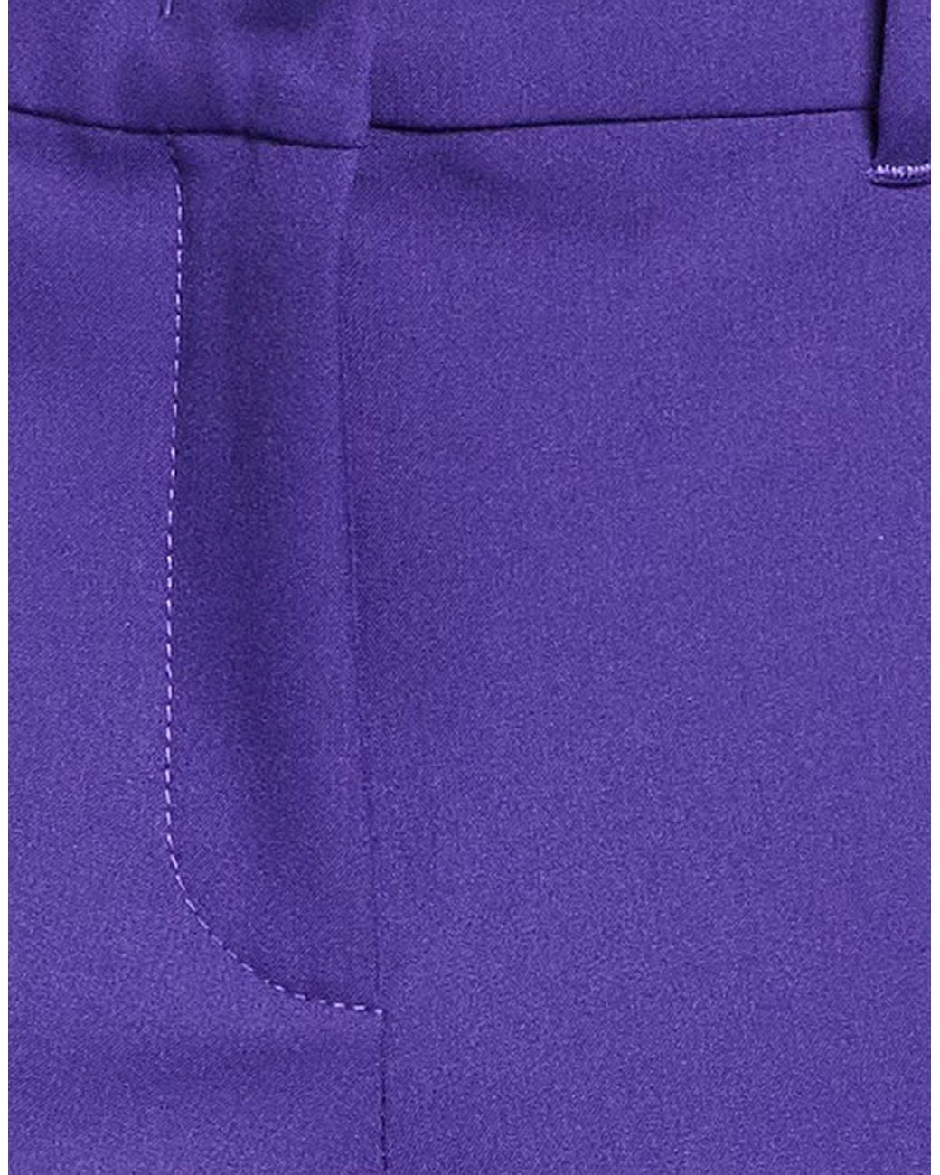 Marella Purple Pants Polyester, Viscose, Elastane