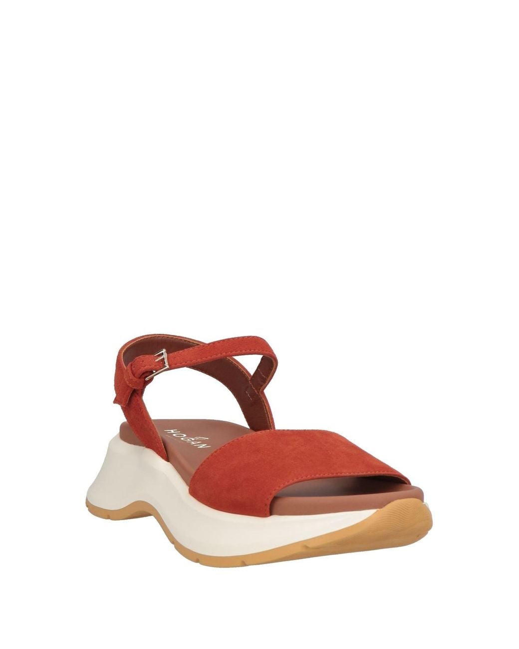 Hogan Red Sandals Leather